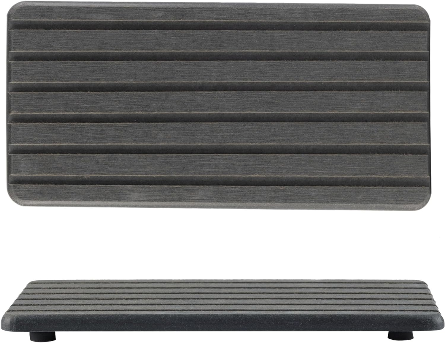 2 PCS Water Absorbent Diatomite Coasters Rectangle, Grooved Design, Water Absorbing Stone Used for Hand Soaps & Plants & Toiletries in the Modern Home image number 2