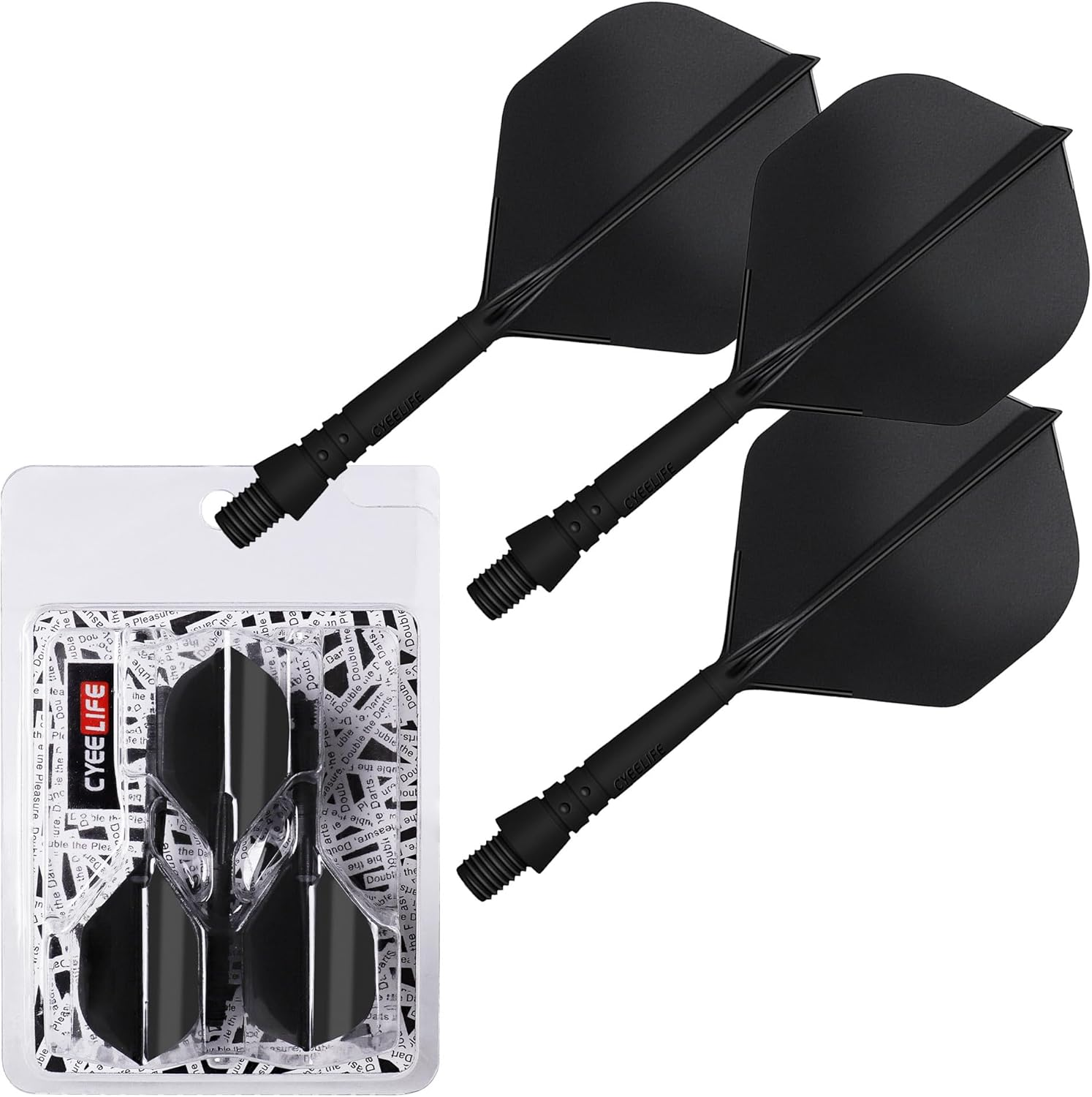 Cyeelife One Piece Dart Shafts and Dart Flights, Dart Accessories Dart Shafts and Flights, Dart Accessories, Set of 3