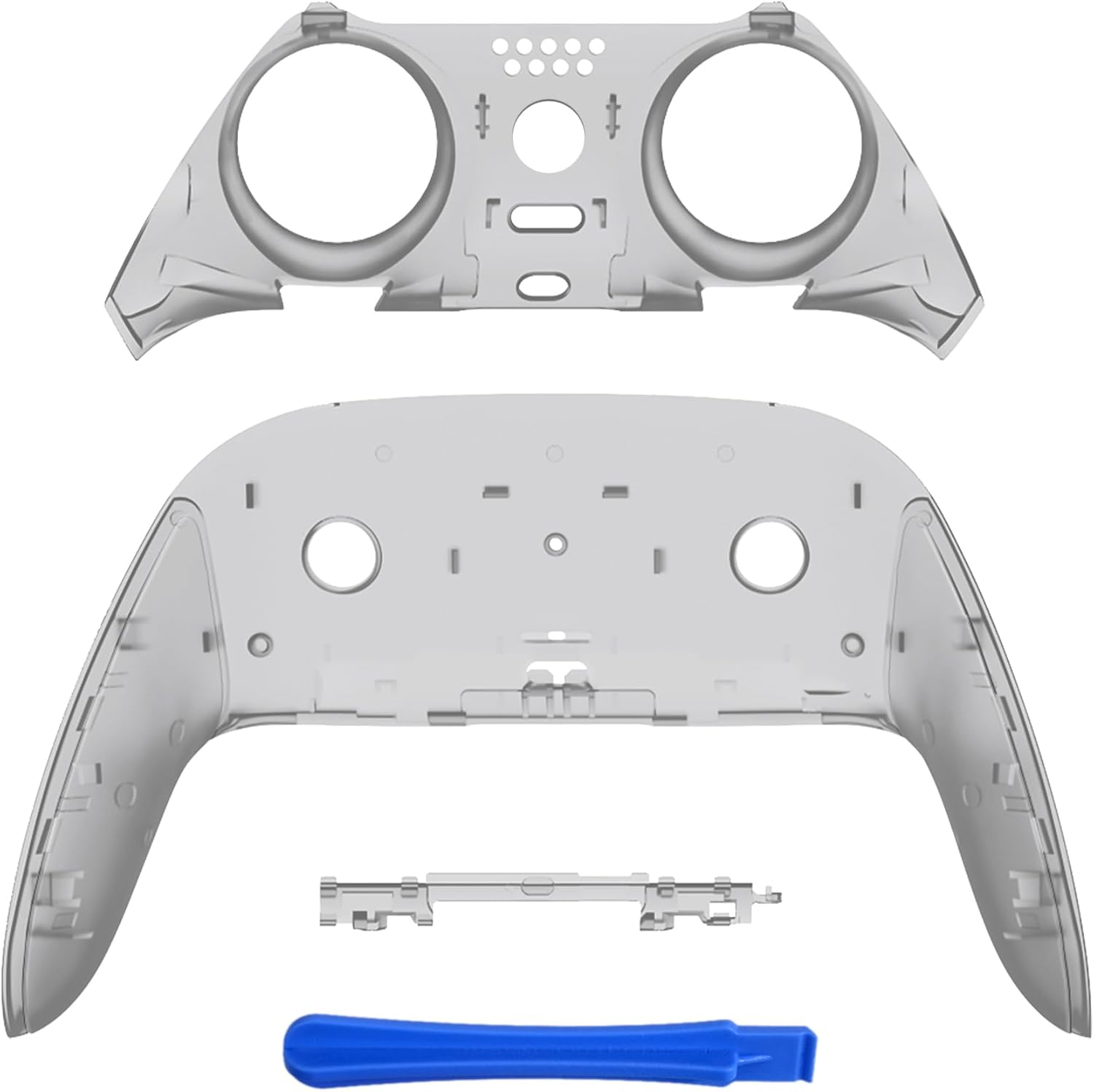 Extremerate Top Bottom Decorative Trim Shell Compatible with Ps5 Edge Controller DIY Replacement Front Back Clip Shell, Custom Emerald Green Plates Cover Compatible with Ps5 Edge Controller