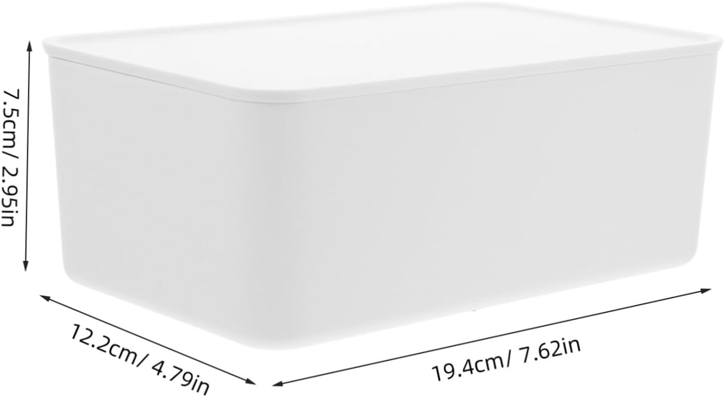 Bathroom Caddy Tissue Boxes Storage Box Lid Plastic Wipes Dispenser for Travel image number 4