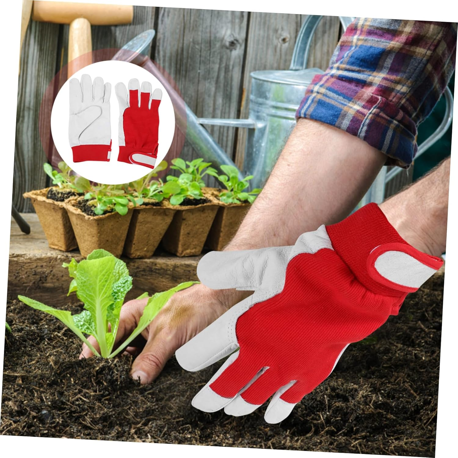 BESPORTBLE Thick Cut Resistant Gardening Gloves for Women Men Puncture Gloves for Berry Cacti image number 3