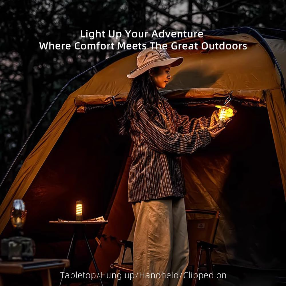 Vinlen Rechargeable LED Torch 4-In-1 &ndash; USB Powered with 3 Modes Flashlight, Built-In Hanging Hook, Portable Torch for Hiking, Camping, Backpacking, Power Outages, Indoor & Outdoor Use image number 4