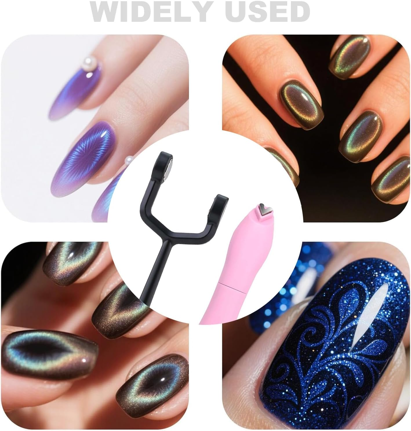 Cat Eye Nail Magnet Set &ndash; Y-Shape & 3-In-1 Magnetic Stick for Stunning DIY Cat Eye Designs. Perfect for Home, Office, Salon, or Gift &ndash; Ideal for Women & Girls. Create Salon-Worthy Nails Easily