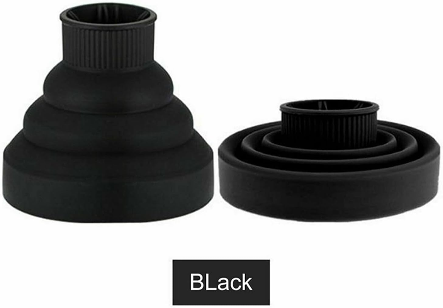 Hair Dryer Diffuser Attachment Universal Travel Folding Design Fit Most of Blow Dryers Professional Salon Lightweight Foldable Grade Tool (Black) image number 3