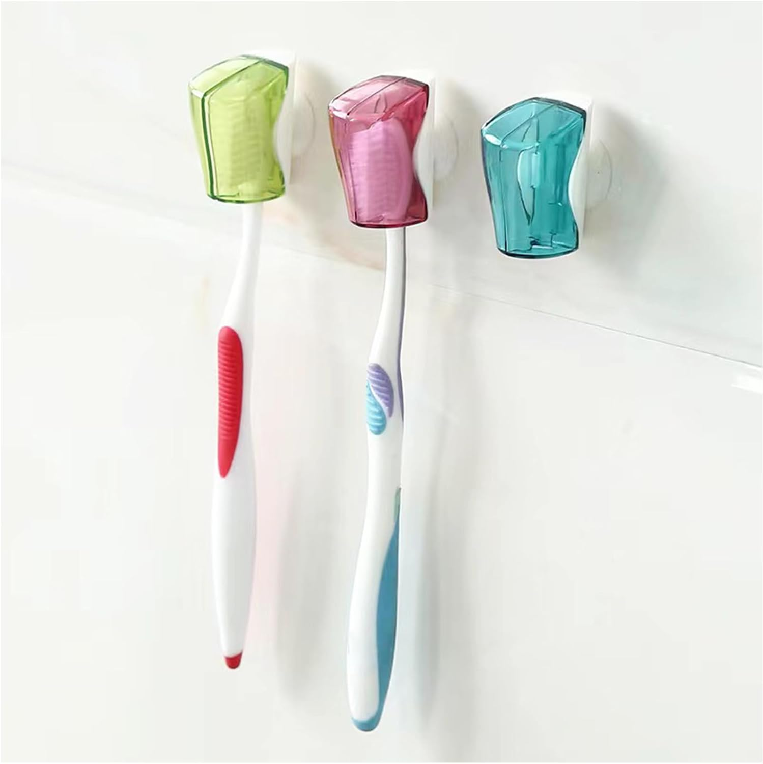 Toothbrush Holder with Suction Cup, Wall Mounted Cover Case, Portable Travel Holder for Home, Outdoor & Camping (3PCS) image number 5