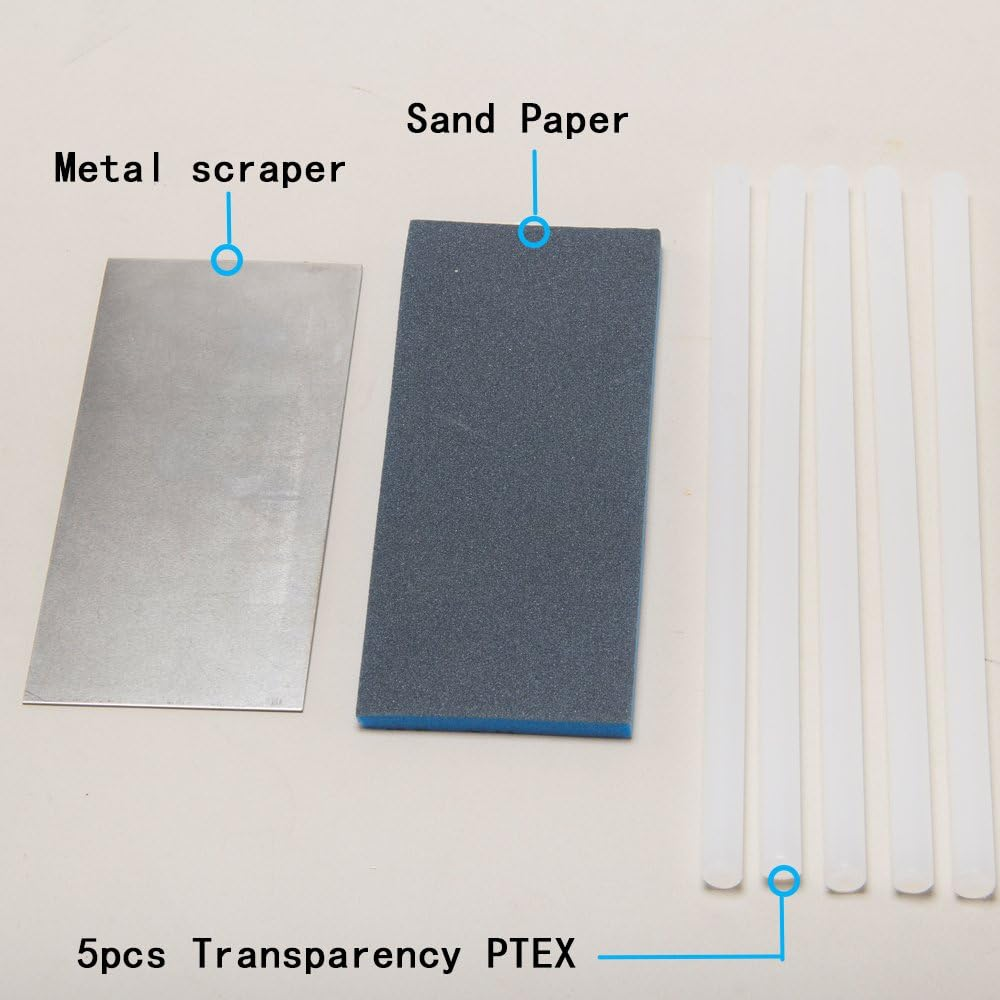 XCMAN Alpine Freeride Snowboard Ski Base Ptex Base Repair Kit:5 Ptex,Metal Scraper,Sanding Sponge image number 6