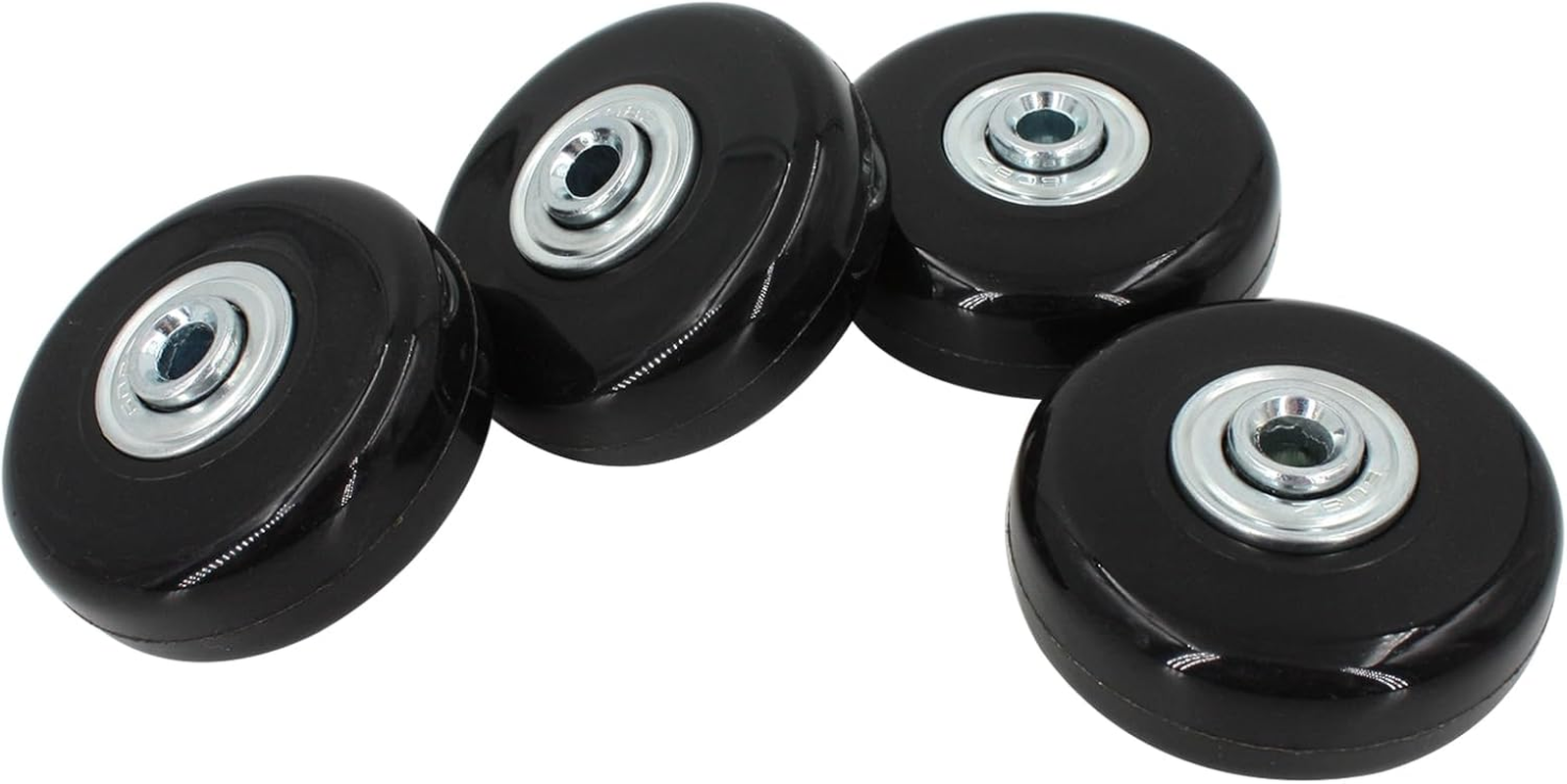 Acbbmns 4 Pcs Luggage Suitcase Replacement Wheels 50Mm X 18Mm, Rubber Wheel with 6Mm Bearing 36Mm 38Mm Axles Screw Washers Wrenches Repair Set image number 5