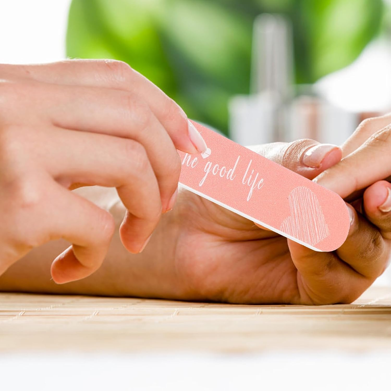 TEHAUX 6Pcs Double-Sided Nail Files Portable Manicure Nail Trimming Tools for Women Travel Salon Supplies image number 1