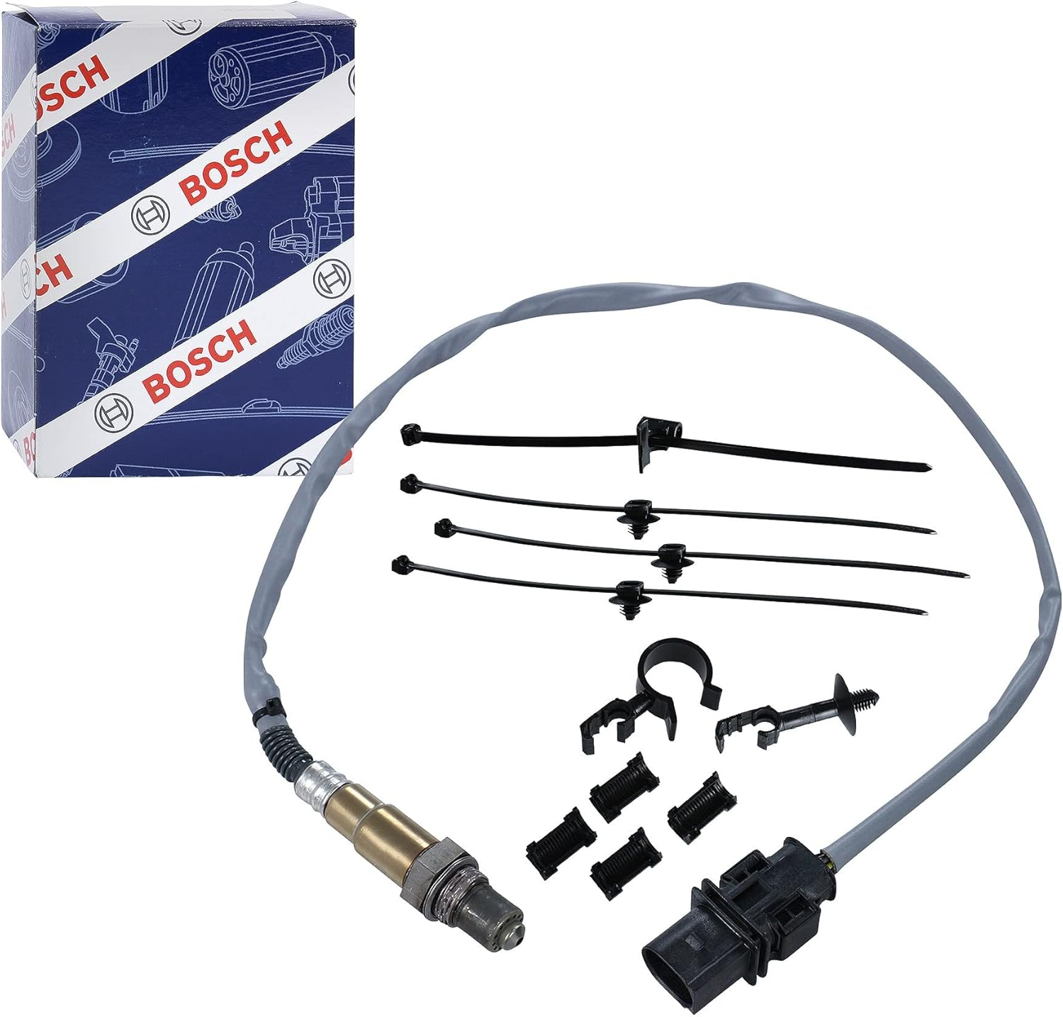 Genuine Bosch Lambda Oxygen Sensor Pre Cat Upstream 0281004148-5 Circuits, 750Mm Overall Length - High-Quality Replacement Part for Optimal Engine Performance image number 4