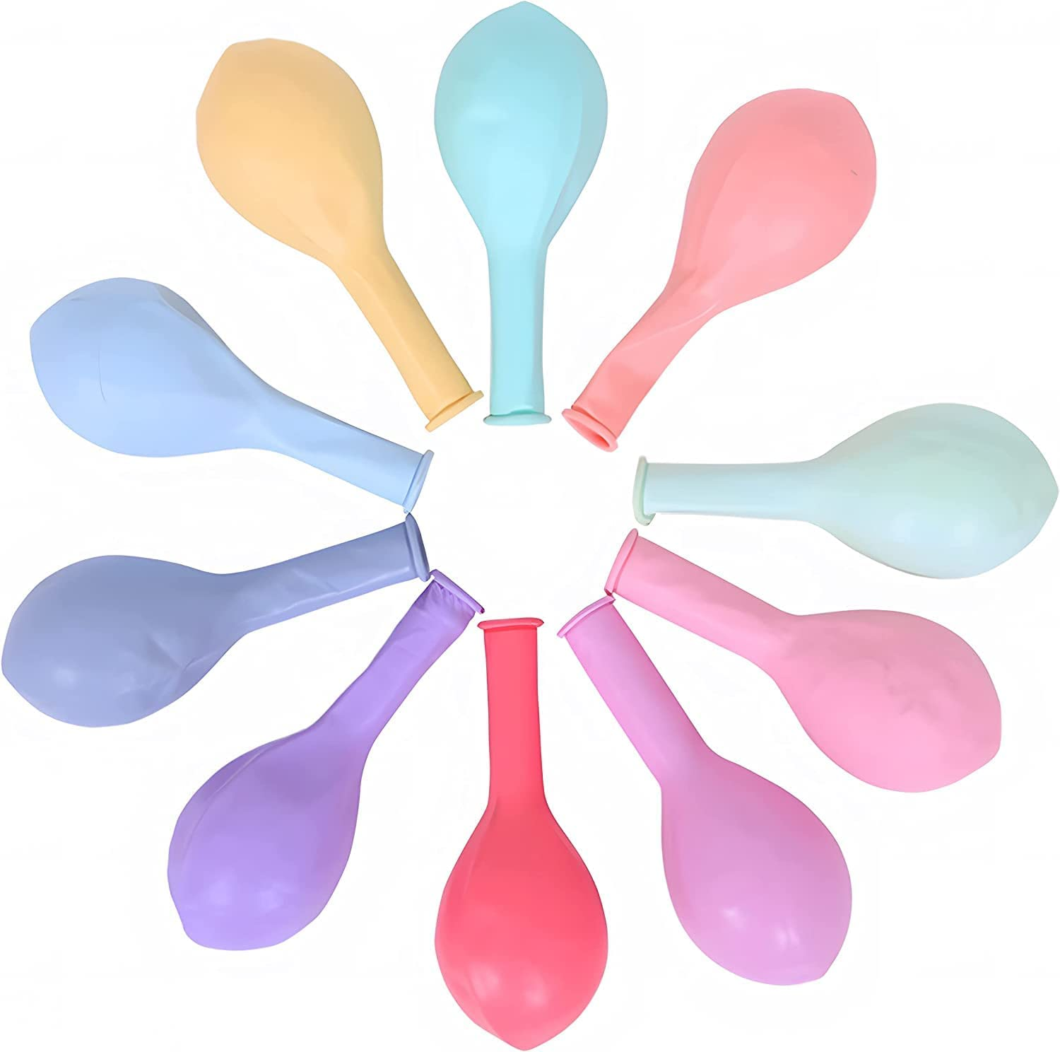 Party Pastel Balloons 100 Pcs 10" Macaron Candy Colored Latex Balloons for Birthday Wedding Engagement Anniversary Christmas Festival Picnic or Any Friends & Family Party Decorations - Multicolor image number 4