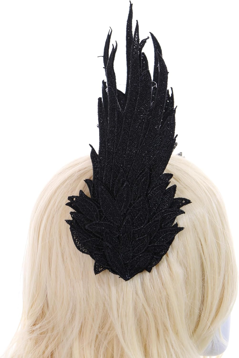 C-108-2 Black Angel Wings Goddess Hair Clips Gothic Lolita Party Celebration Hair Accessories Head Accessory image number 5