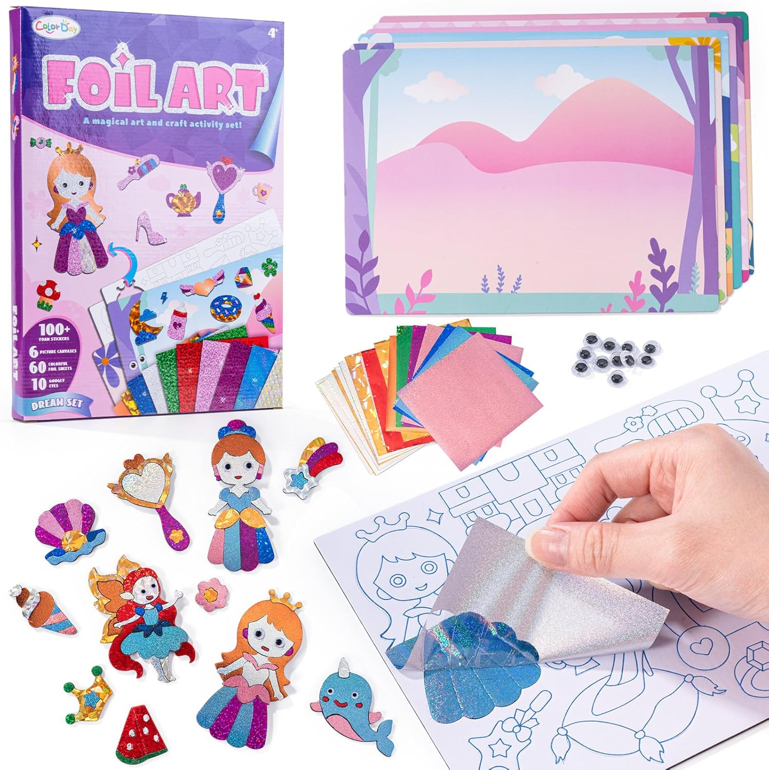 Foil Art Kit for Kids - DIY Creative Activity - DIY Arts and Crafts for Girls, Craft Kits & Supplies image number 3