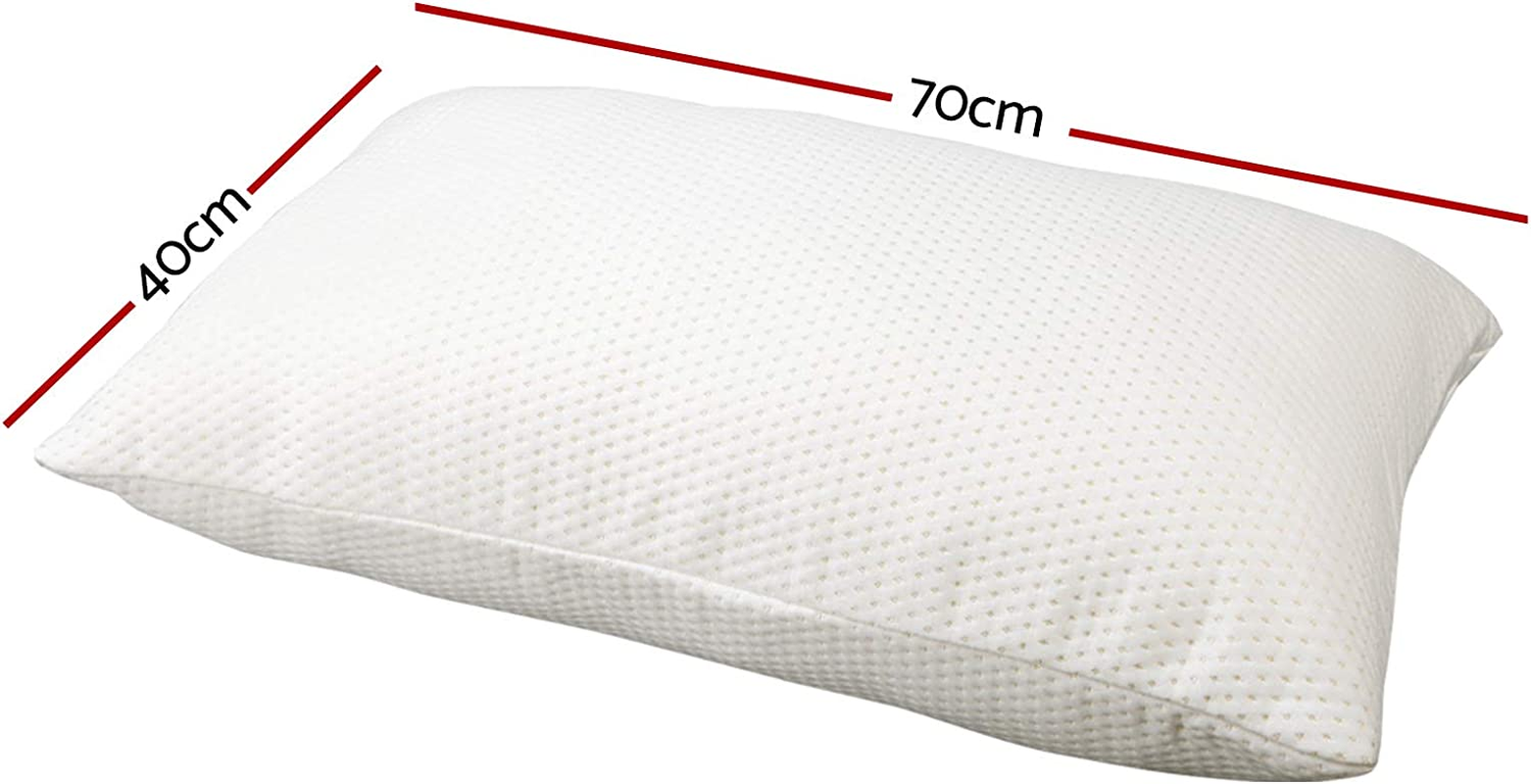 Giselle Pillow Set of 2 Shredded Memory Foam Cooling Bed Pillows for Sleeping Hotel Cushion Adjustable Loft Standard Size, Washable Cover, Back Stomach Side Sleeper 70 X 40 19Cm image number 5