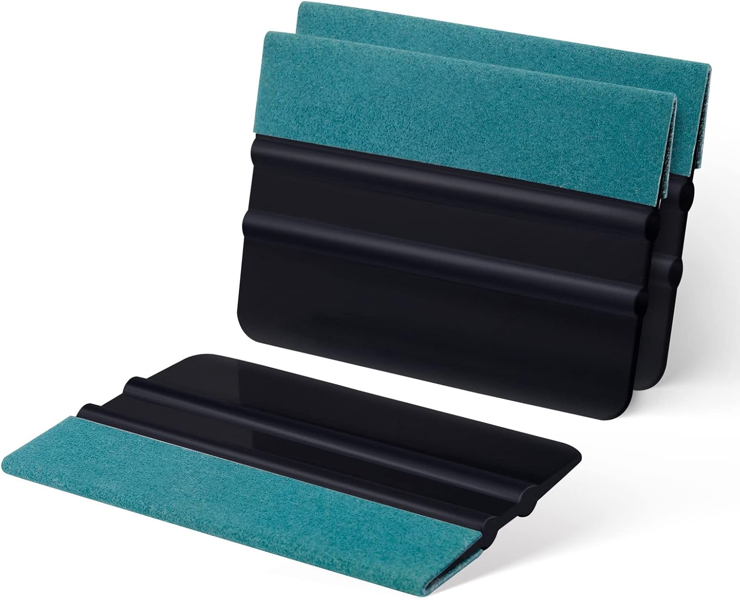 FOSHIO 3Pack Black 4Inch Automotive Felt Squeegee for Auto Vinyl Wrap Window Tint Tool Wallpaper Tool image number 6