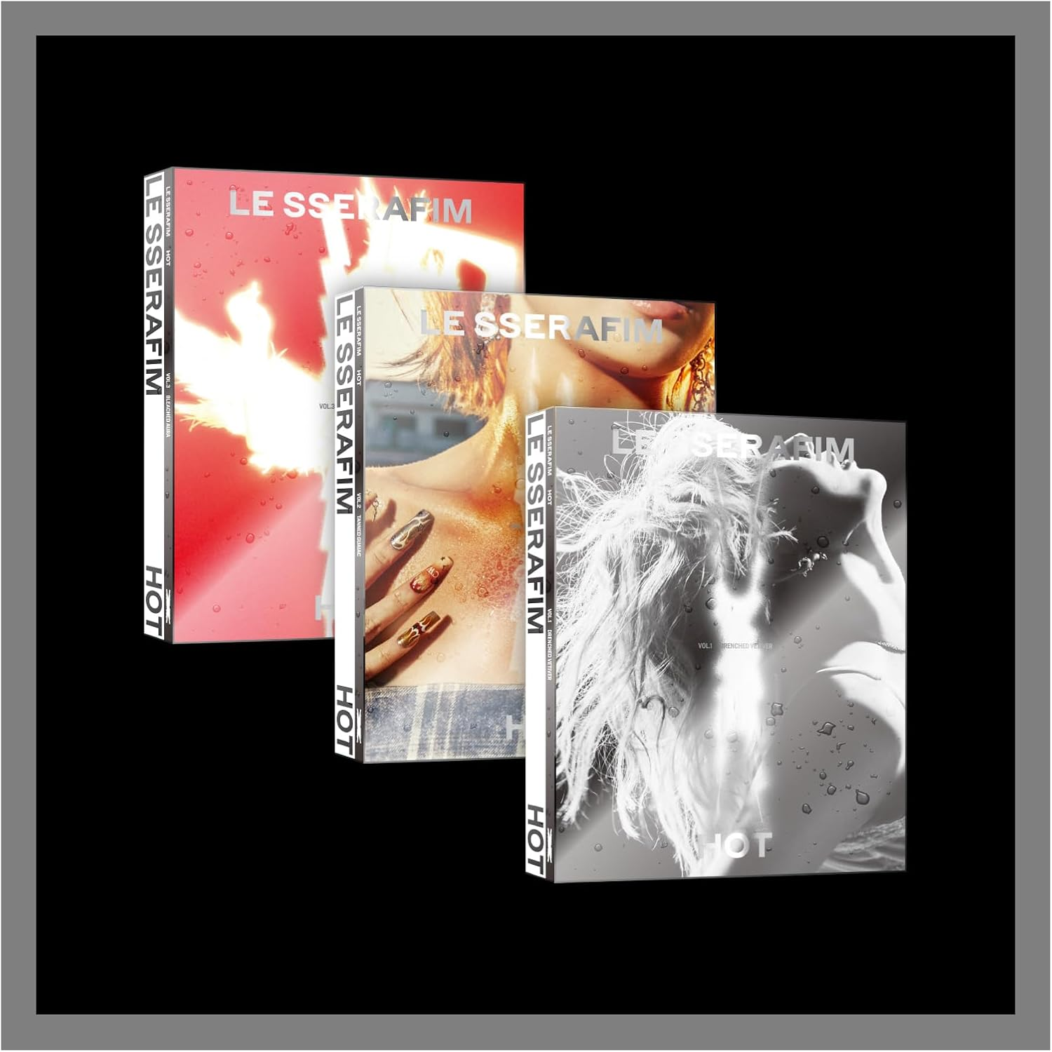 LE SSERAFIM HOT 5Th Mini Album Standard Vol.3 Version Cd+80P Booklet+1Ea Lyric Paper+1Ea Coaster+3Ea Sticker+1P Postcard+1P Folding Poster on Pack+1P Photocard+Tracking Sealed LSFM LE SSERAPHIM image number 1