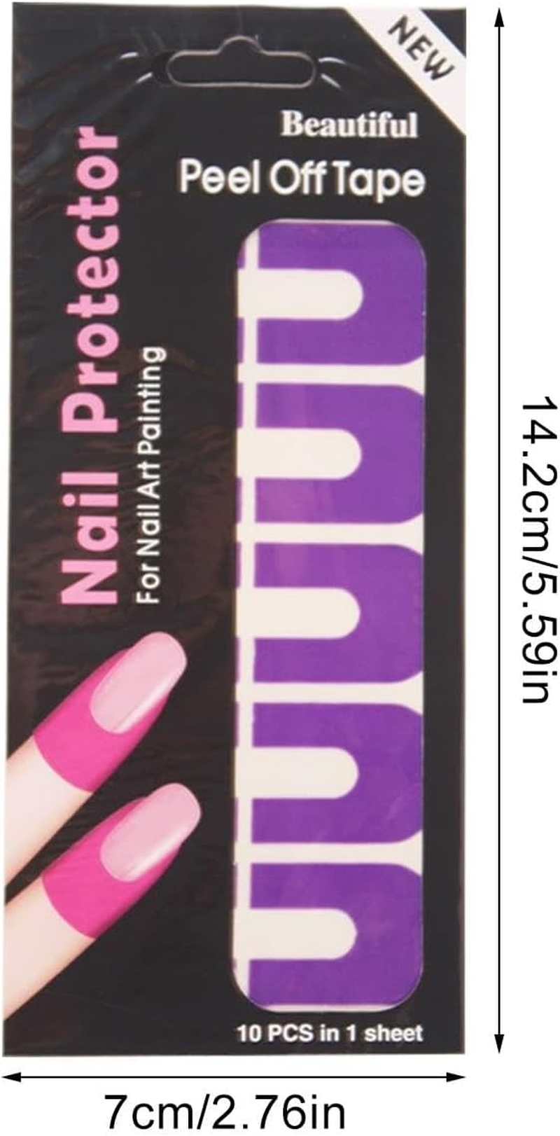 Cuticle Protector for Gel Nail Painting | Soft Elastic U-Shape Nail Guards for Polish,Nail Tape for Fingers, Peel off Nail Stickers, Spill Proof Stickers, Hand Supplies for Girls, Adults