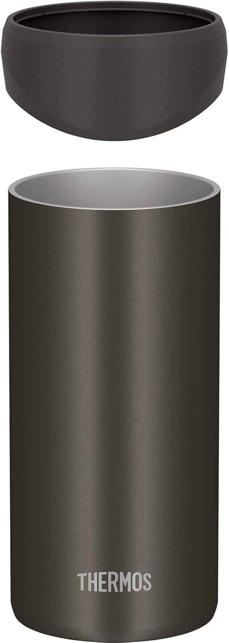 Thermos JDU-500 DBW Insulated Can Holder for 16.9 Fl Oz (500 Ml) Cans, 2-Way Type, Dark Brown