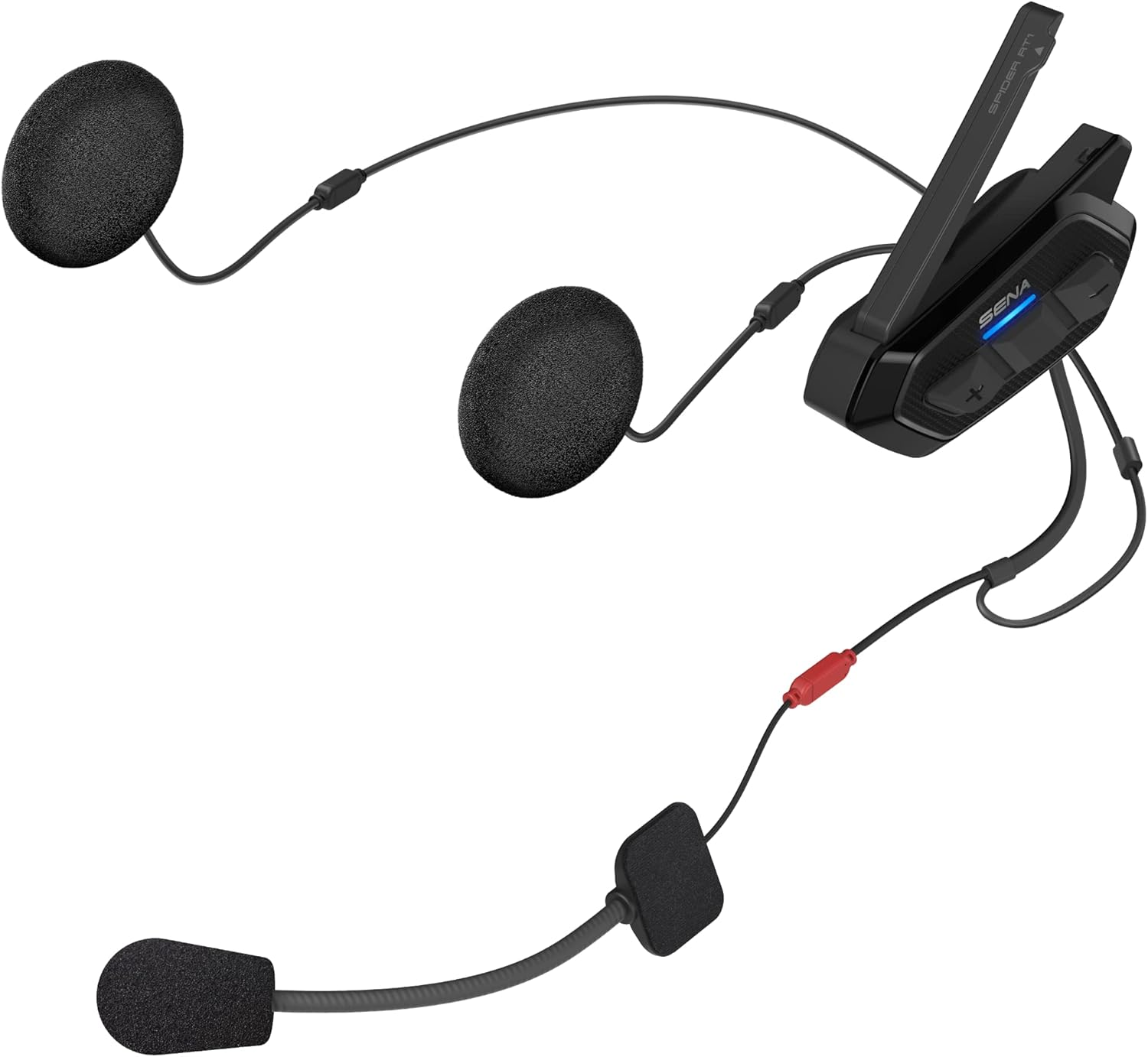 Sena Spider RT1 Flat Mesh Motorcycle Communication System Single Pack - Black image number 1