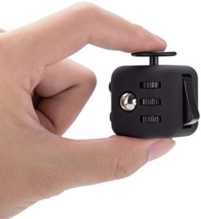 VAPIAO Fidget Cube - Anti-Stress Cube - Stress Cube Toy for Stress Relief in Anxiety, for All Ages in Black