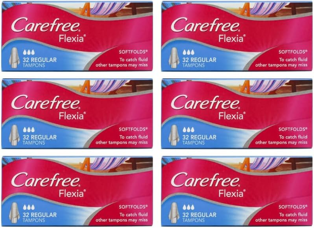 Carefree Flexia Softfolds Regular Tampons 32 Count X 6 Pack image number 2