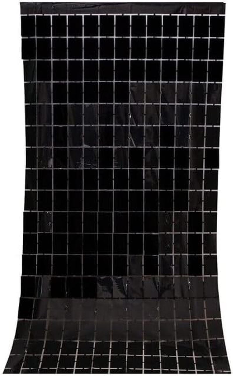 AIMALL Rectangle Tinsel Curtain Shimmer Wall Backdrop 2M Length Party Decoration Sequin，Elegant Rectangle Tinsel Curtain, Perfect for Decorations