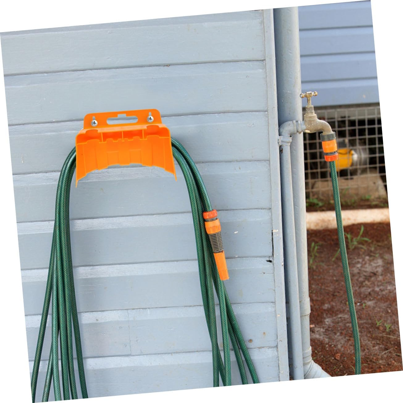 OFFSCH 2Pcs Garden Hose Holder Hook Plastic Hose Hook Hanger Storage Organizer in Gardening image number 1