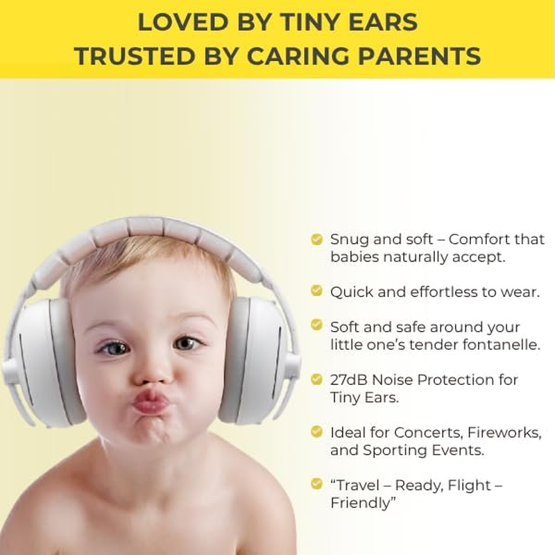 Rndeen Upgraded 2-In-1 Baby Earmuffs-27Db,Ear Protection for Infants & Toddlers(Up to 48 Months),Improved Noise Reduction,Ultra-Soft,Ideal for Outdoor & Sleep image number 5