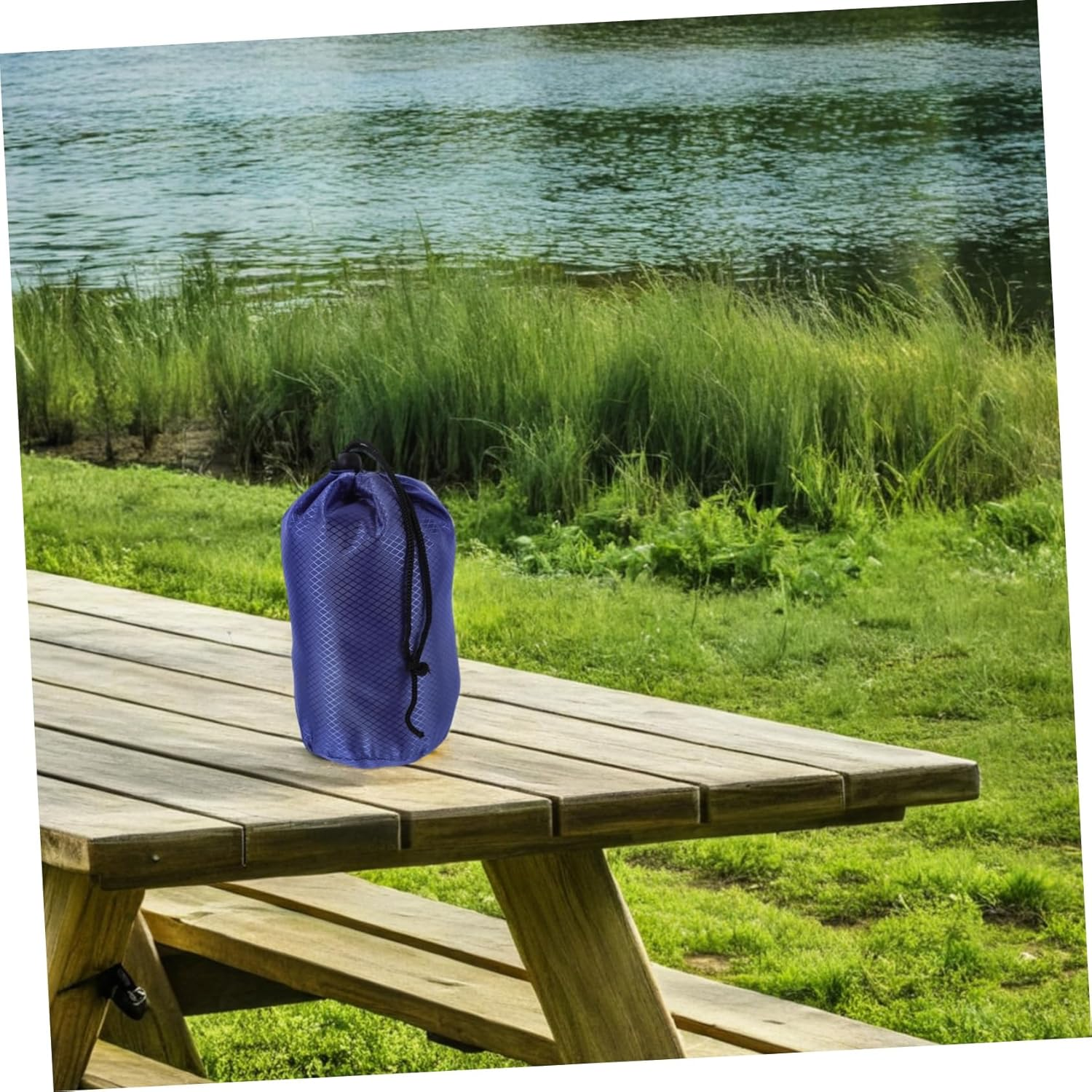 HONMEET Nylon Drawstring Storage Bag for Travel Portable Clothing Organizer down Jacket Compression Pouch Lightweight Oxford Material Versatile Outdoor Camping Storage image number 3