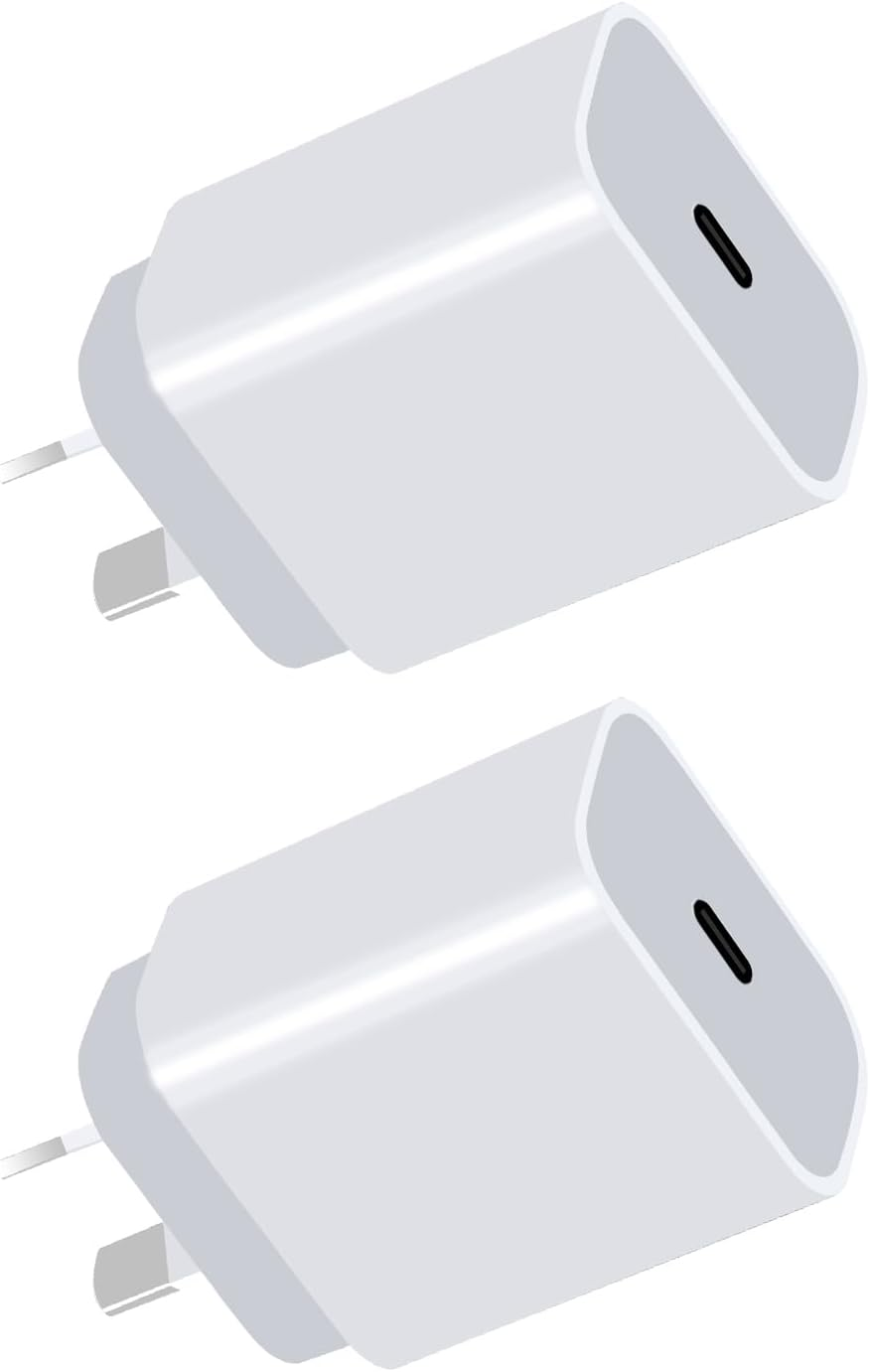 20W Fast Charger USB C Type Wall Plug AUS Wireless Chargers Adapter 20W PD Adapter (2 Pack) for Sam-Sung Phone Mobile Phone image number 1