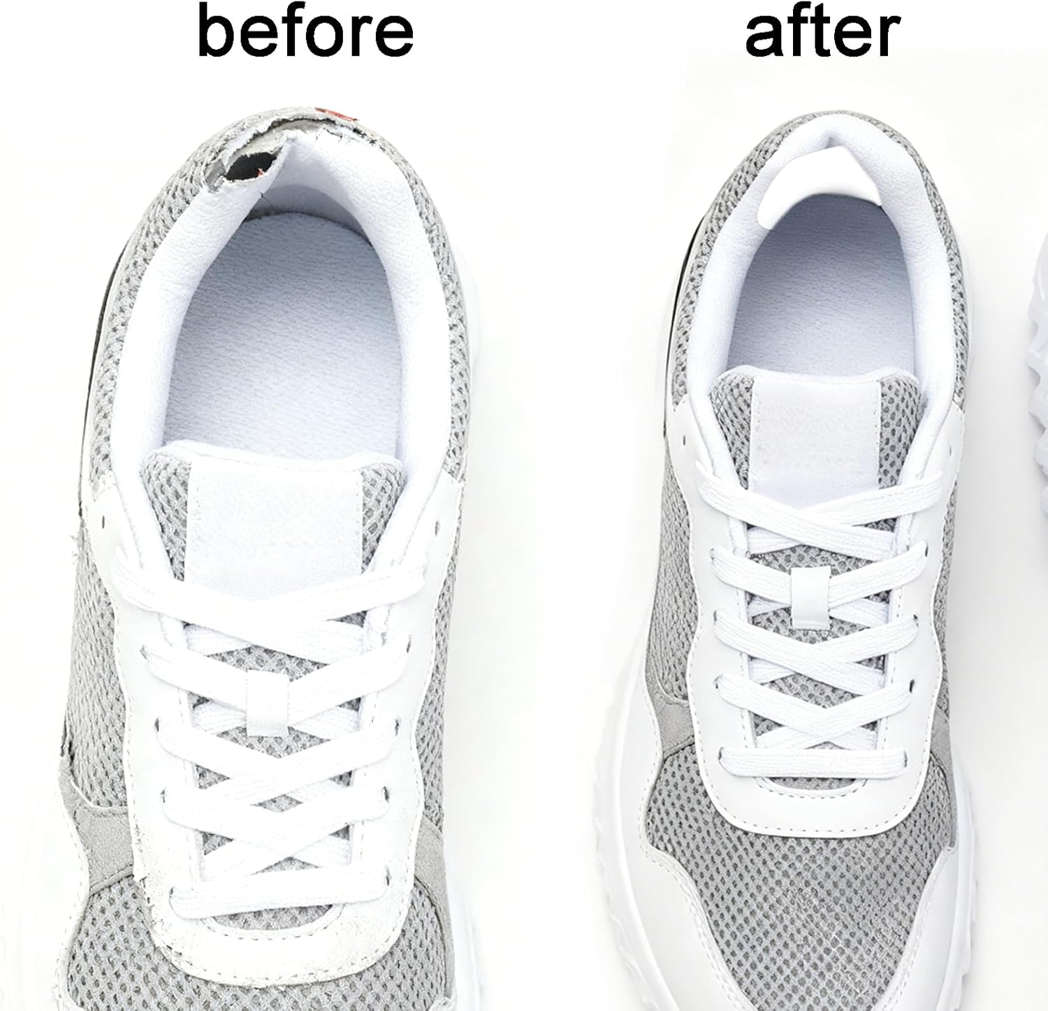 18 Pack Self-Adhesive Heel Repair Patches, Durable Leather Inserts for Hole Repair & Shoe Glue Sole Repair, Comfortable for High Heels, Sneakers, Leather Shoes (White, Gray, Black) image number 3