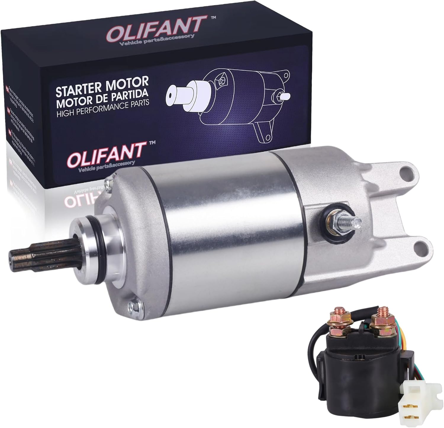 OLIFANT Starter Motor for Honda TRX300 TRX300FW ATV Fourtrax 300 1988-2000 TRX250 1987 ATC250 SX ATC 250 ES Big Red 246Cc 31200-HC4-023 31200-HC4-033 SM13213 128000-4400 image number 2