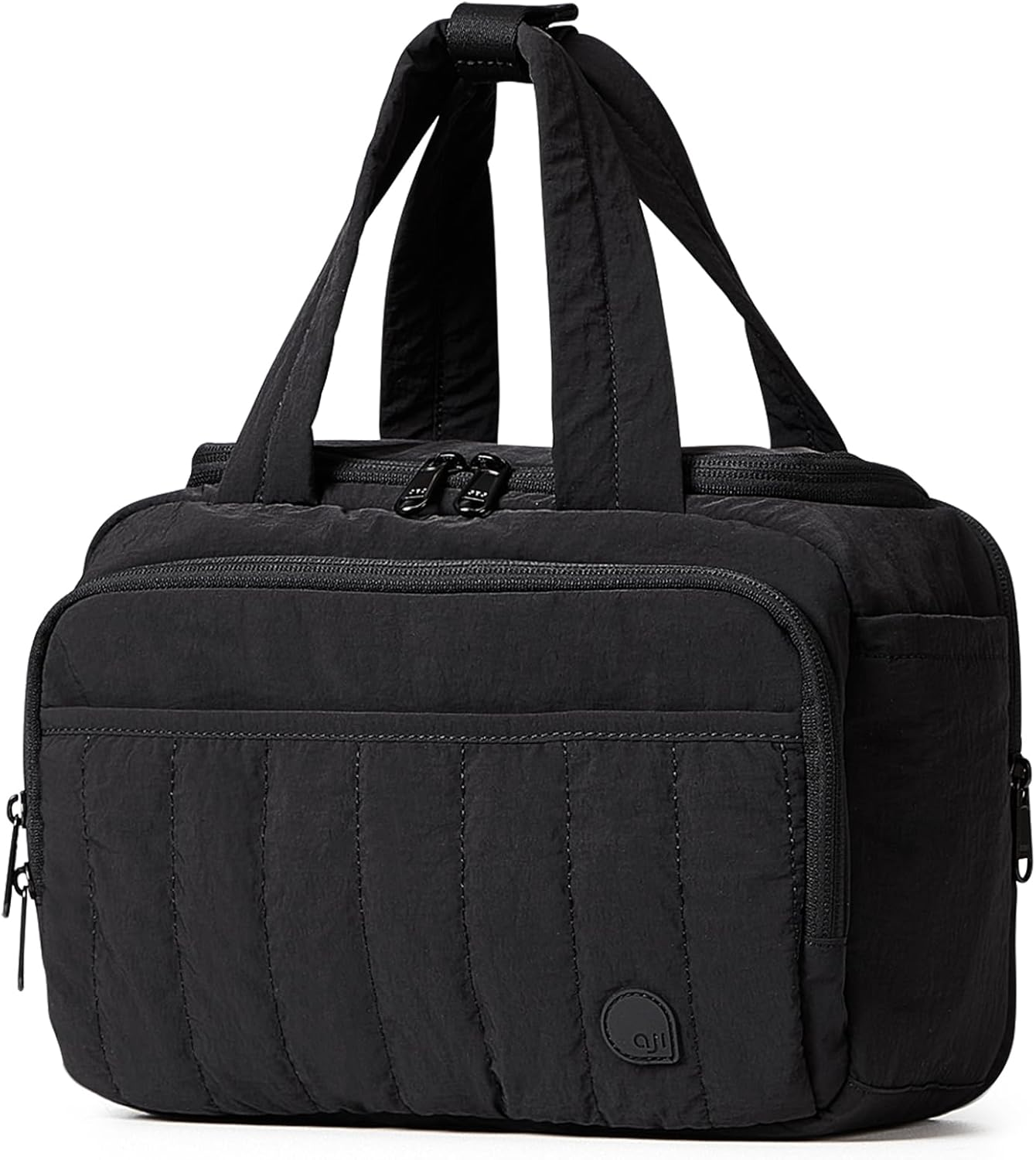 AJI Toiletry Bag Makeup Bag: Travel Toiletry Bag Cosmetic Bag - Lightweight Water-Resistant Travel Makeup Bag - Multiple Pockets Makeup Case for Makeup Storage Travel Toiletries (Milkshake White)