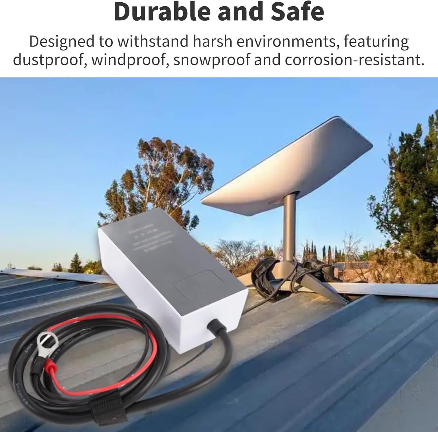 Diyeeni for Starlink Mini Step up Power Cable, 12-36V 5.2A to 36V 1.67A DC Boost Power Adapter Cord, 2 Circular Terminals, for Starlink Mini Accessories