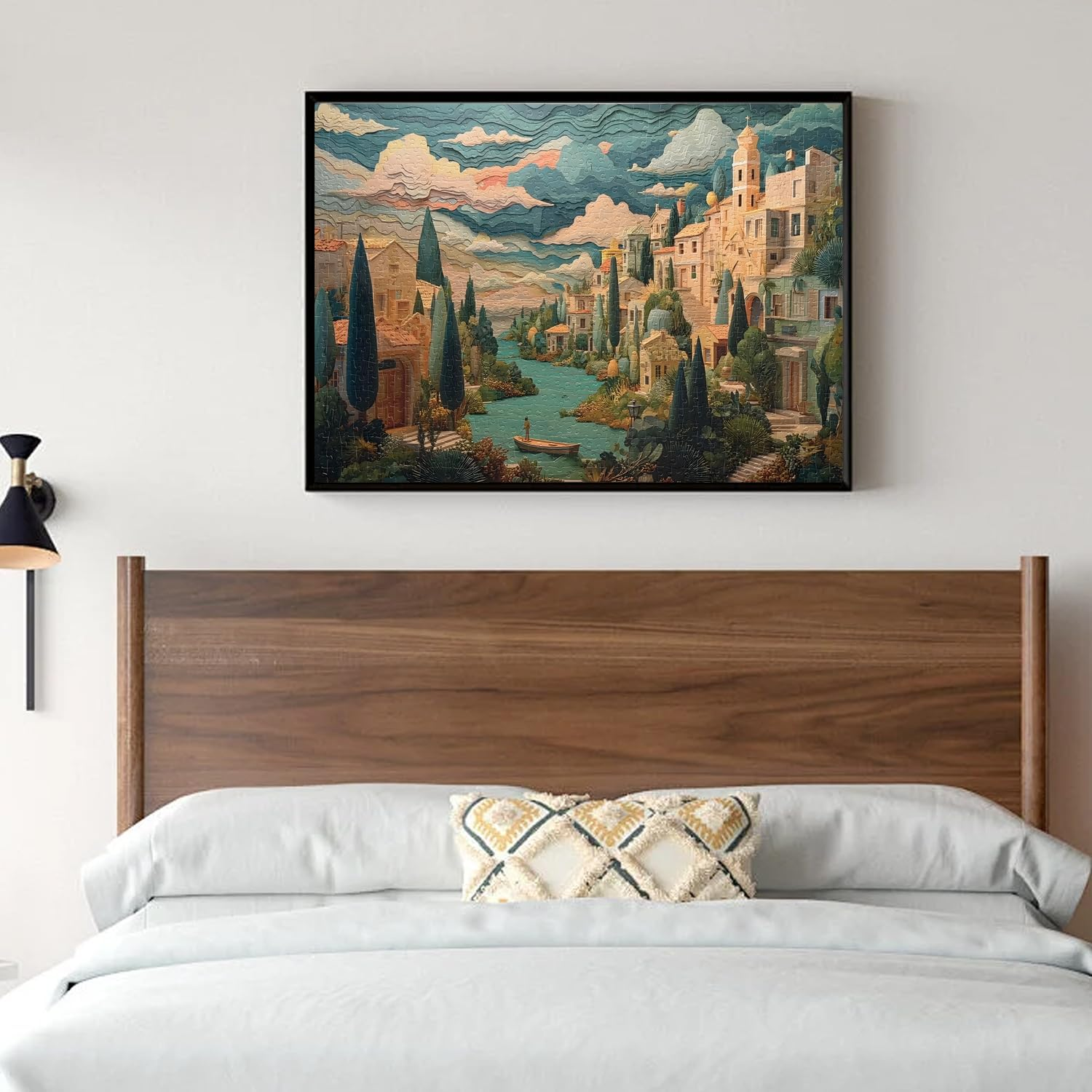 Jigsaw Puzzles for Adults 1000 Pieces Impossible Hard Difficult Challenging Puzzles for Adults 1000Pc Puzzle a Peaceful Town Jigsaw Puzzle 1000 Pieces 28 X 20 Inch image number 1