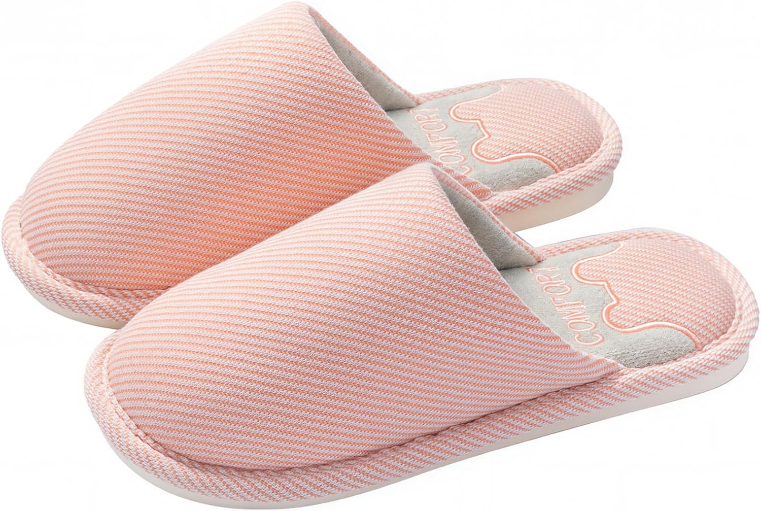 Women'S Linen House Slippers Men'S Indoor Bedroom Non-Slip PVC Outdoor Couple Fabric Slippers Seasons Soft image number 5