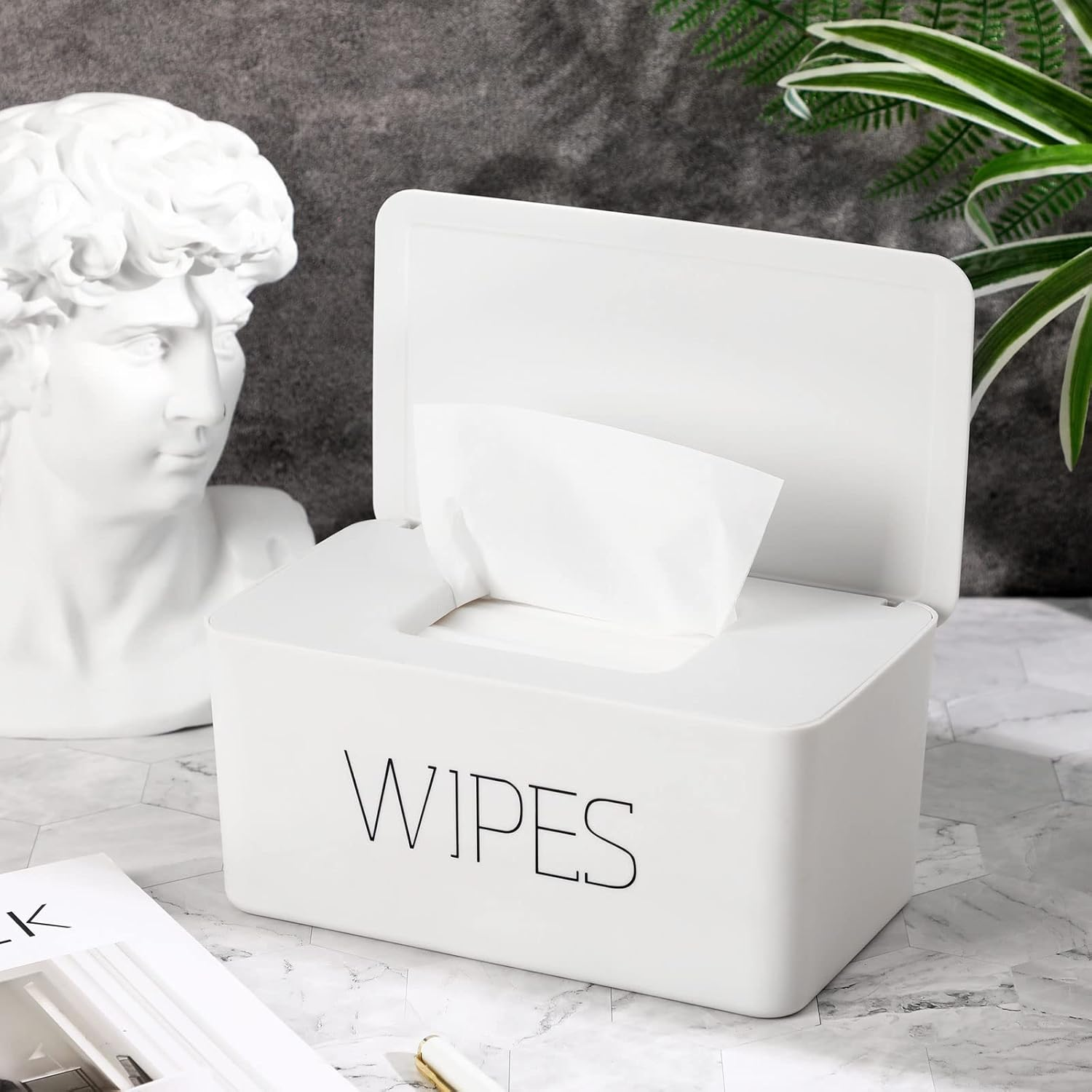 NOVWANG Wipes Dispenser, Large Capacity Baby Wipe Holder(8.3L X 4.9W X 3.9H Inches) Refillable Wipes Container with Sealing Design Baby Wet Wipes Dispenser for Bathroom Home Office Car image number 6