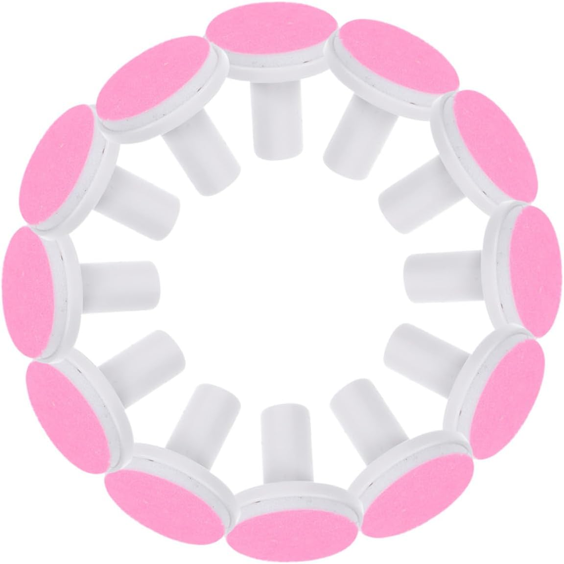 PACKOVE Electric Nail Trimmer Replacement Pads 12Pcs Pink Adults Nail Buffer Grinding Heads Refill