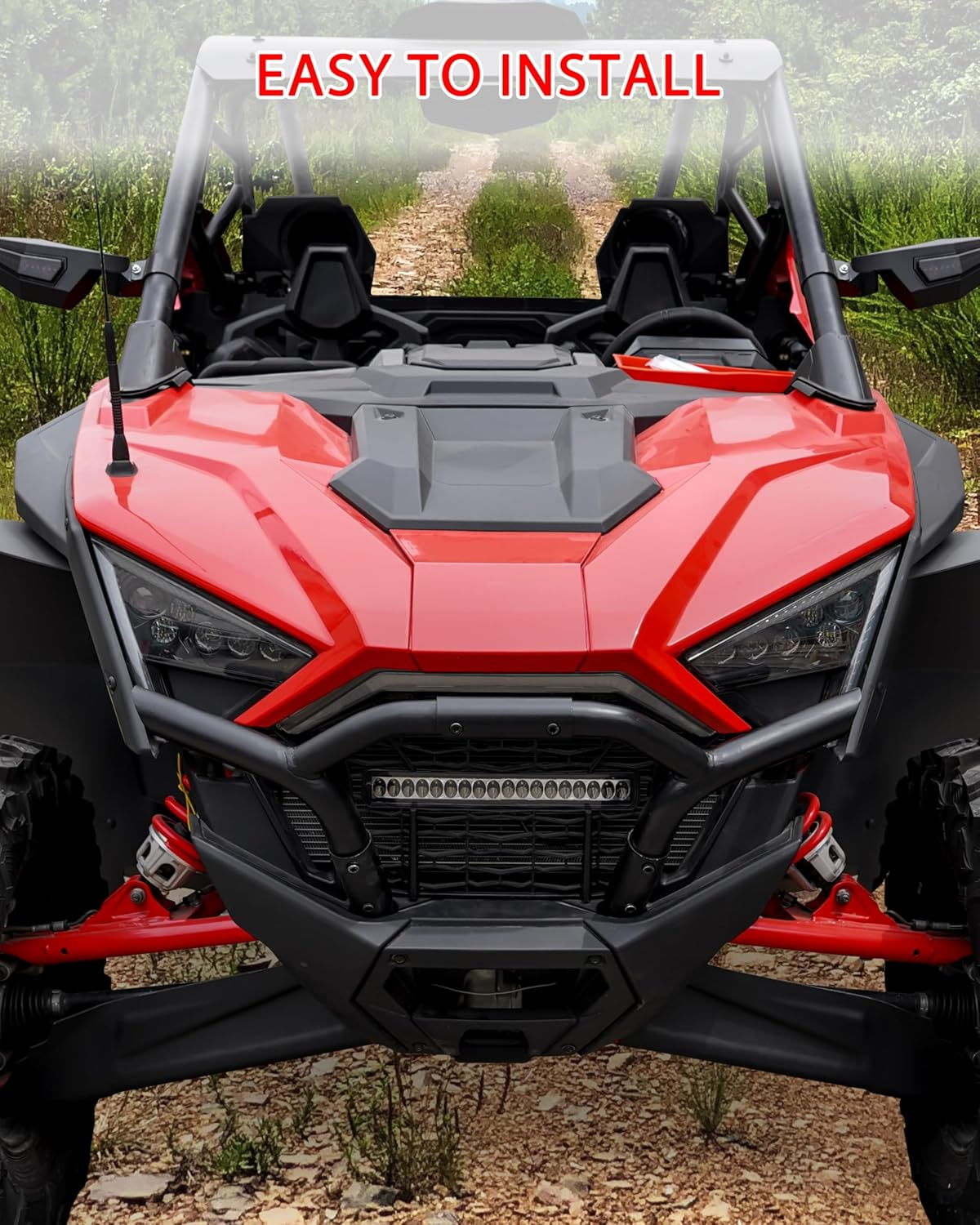 SAUTVS RZR PRO XP Front Bumper, Black Front Brush Guard Low Profile Bumper for Polaris RZR PRO XP/XP 4 2020-2022 Accessories (Replace OEM 2883746) image number 2