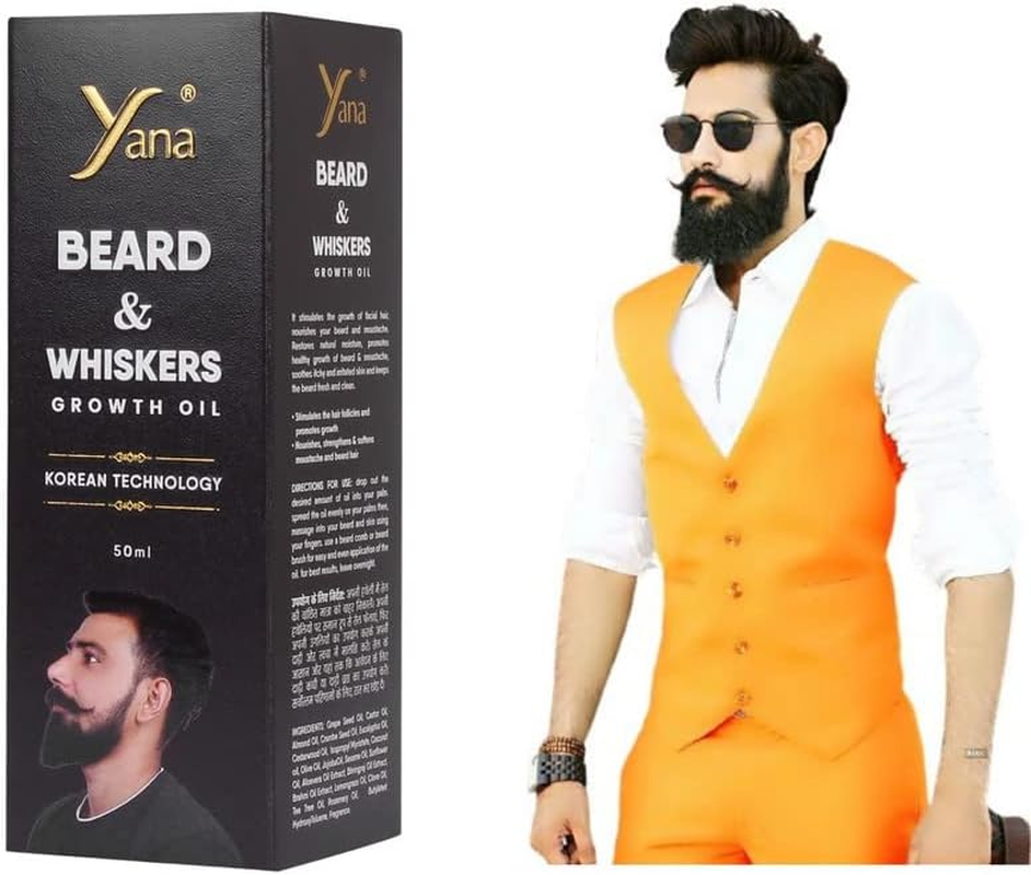 Yana Beard Oil for Black Men All Natural Yana Beard Oil for Men Yana Beard Oil for Growing Beard Faster by Korean Technology