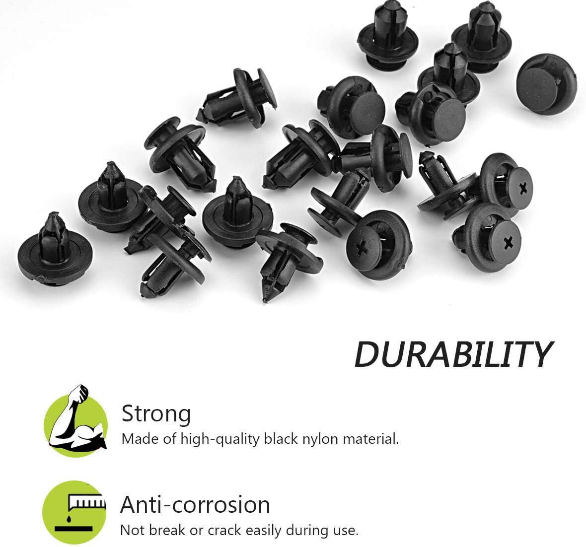 Custom Push Retainer Clips for Subaru | Stronger than Original OEM, 120PCS Fastener Rivet Clips Nylon Bumper Automotive Kit with Fastener Remover Tool image number 1