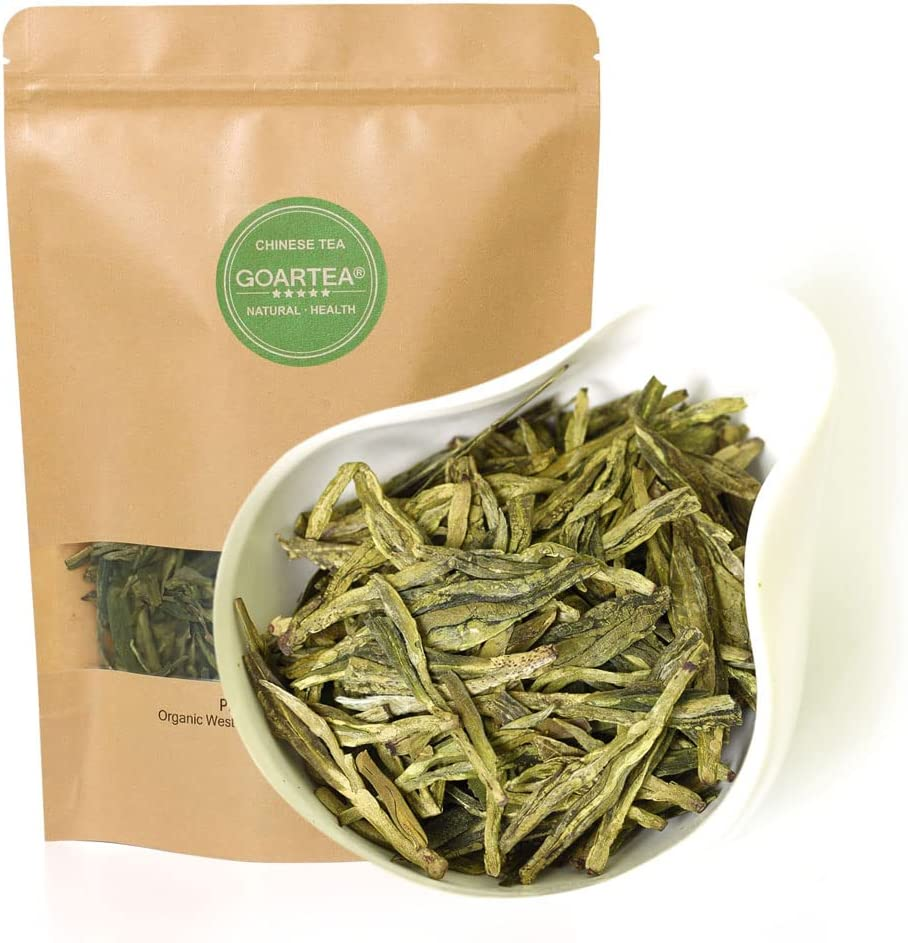 GOARTEA 250G / 8.8Oz Premium Xihu Longjing Dragon Well Dragonwell Spring Green Tea Loose Leaf Chinese West Lake Long Jing Tea image number 1