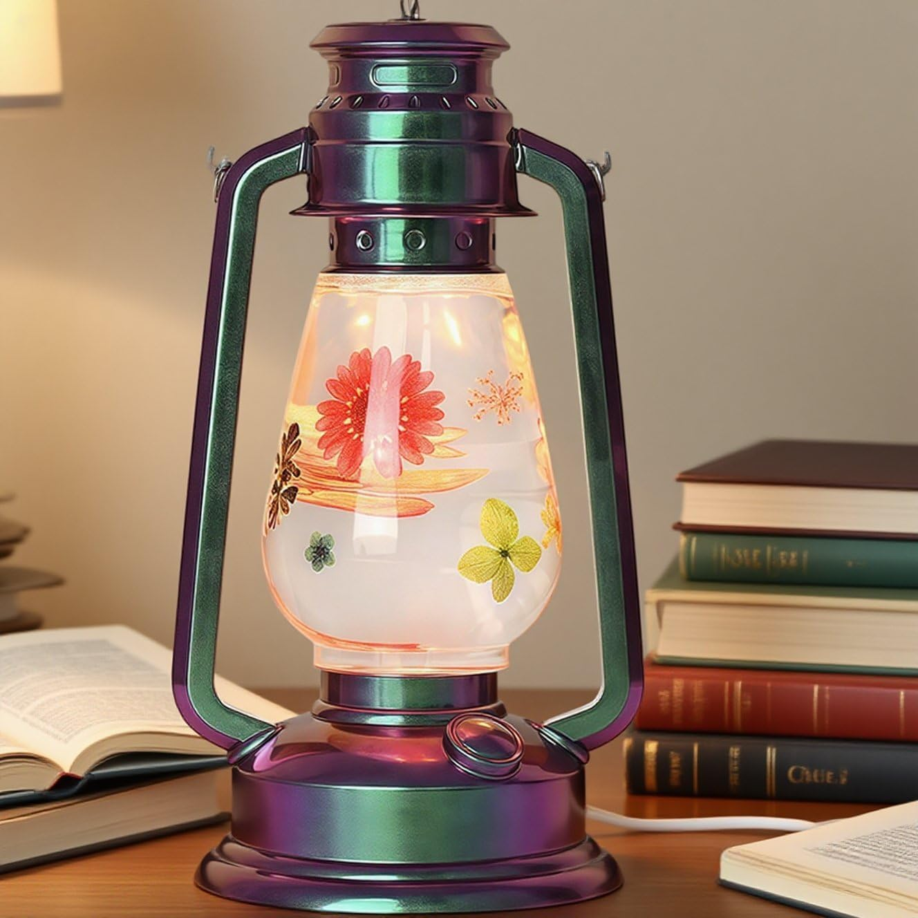 Oil Lamp Resin Moulds Set Hurricane Lamp Silicone Moulds for Resin Epoxy Lantern Light Molds with 3Pcs LED Lights Oil Lamps for DIY Luminous Art Crafts Table Ornaments Home Decor image number 5