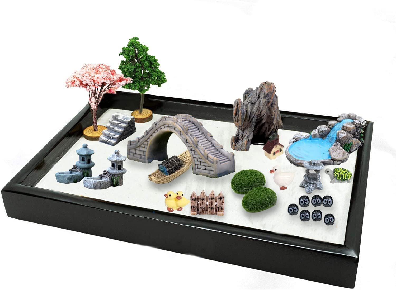 CHAKANLX Fairy Garden Accessories Outdoor, 42 Zen Accessories, Miniature Decorations Supplies for Micro Landscape Decoration Plant Pots Bonsai Craft Decor-Miniature Kit,Ca2-Hy1006 - Multicolor image number 3