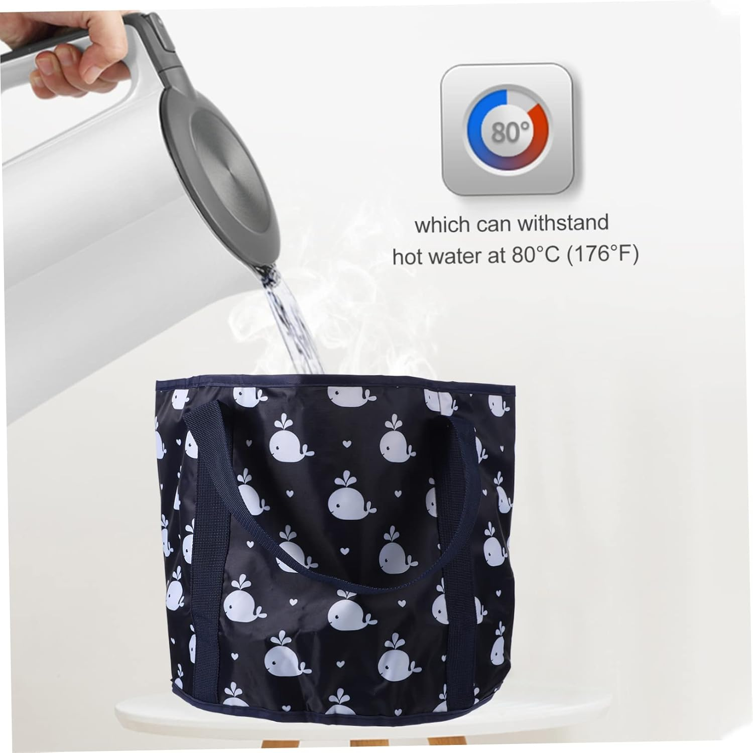 Healeved Foot Basin Portable Folding Water Basin for Camping Travel Outdoor Use Multi-Use Soaking Tub for Washing Hands Dishes Laundry Space-Saving Design