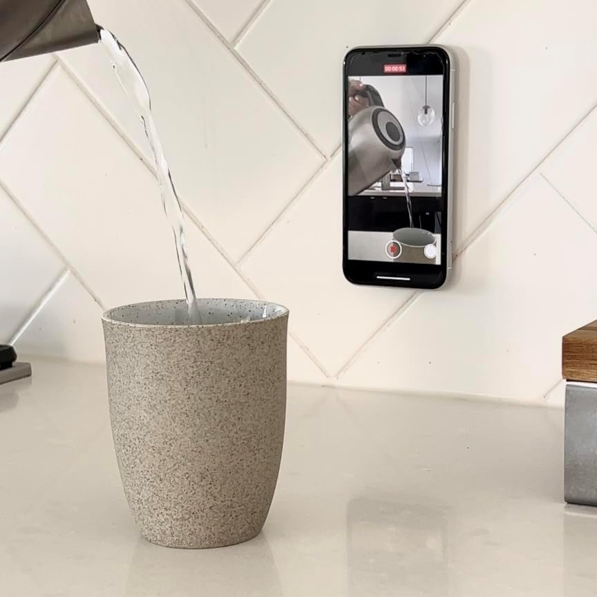 Silicone Sticky Phone Case - Suction Your Device Anywhere with This Gripper for Back - Content Creator Essentials for UGC, Tiktok Influencer Videos (Sherbert Green) - Raspberry Pink image number 2