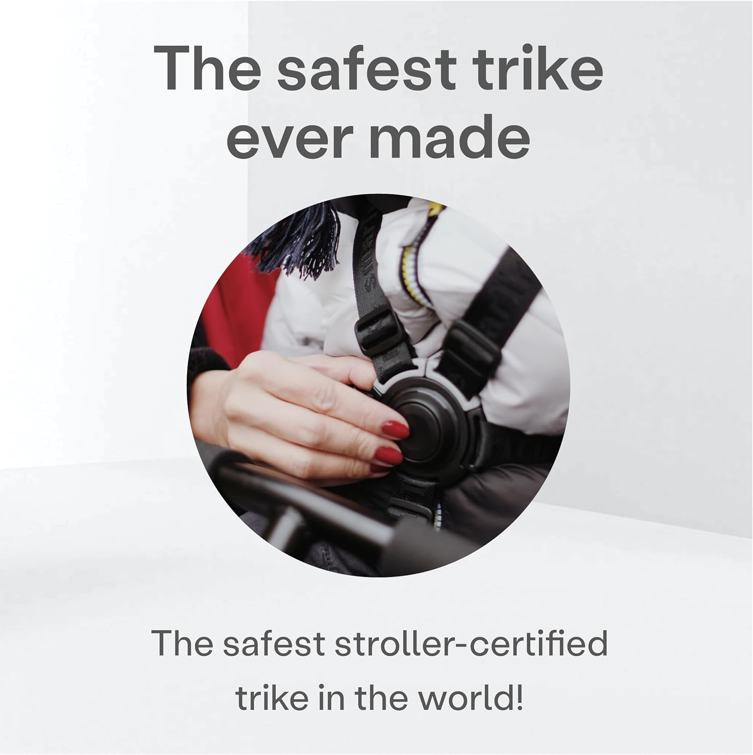 Smartrike STR5 6-In-1 Folding Baby Tricycle, Black & White image number 2