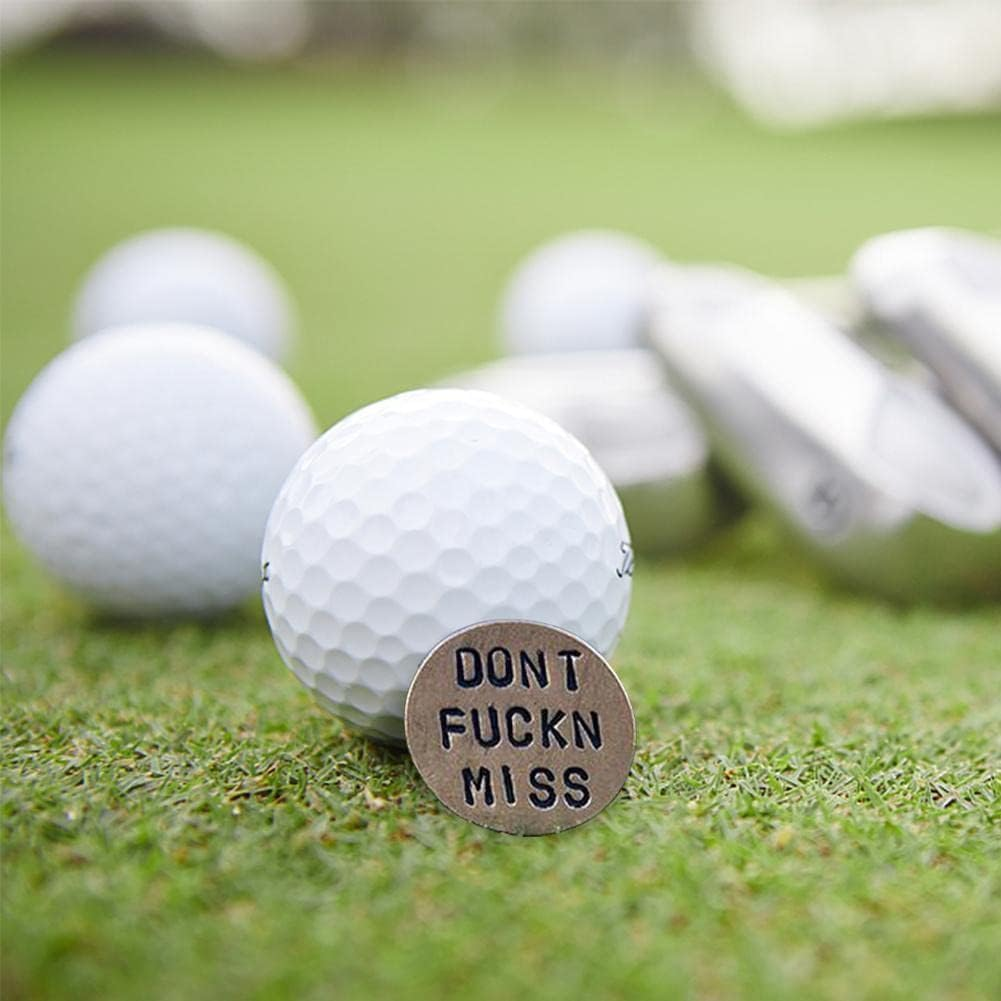 BWESOO Adult Humor Novelty Golf Ball Markers Funny Golf Ball Marker for Men with Funny Words Unique Golf Gag Gifts for Men or Women Golfers,On-Course Accessories,Golf image number 2