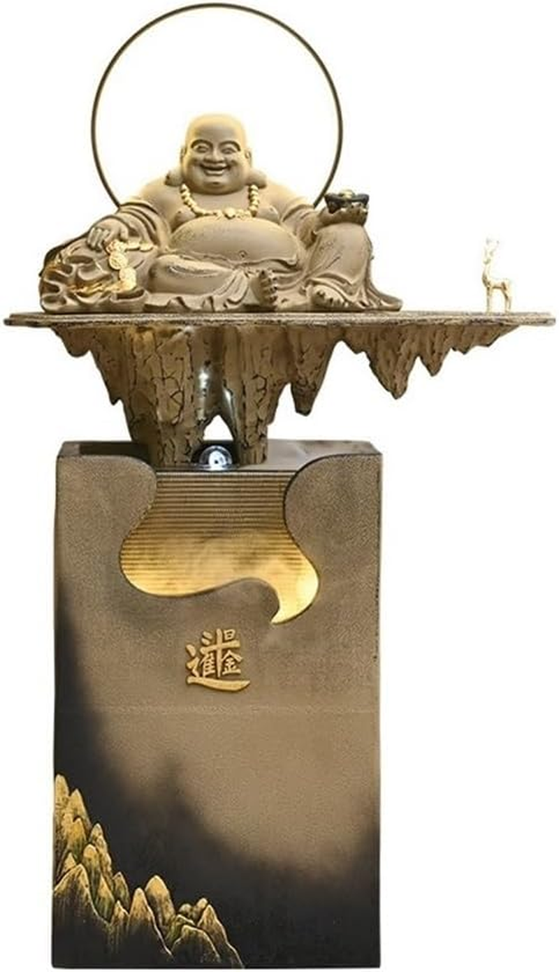 Outdoor Fountain Living Room Zen Fountain Company Housewarming Opening Gift Fortune Water Ornaments(Yellow)