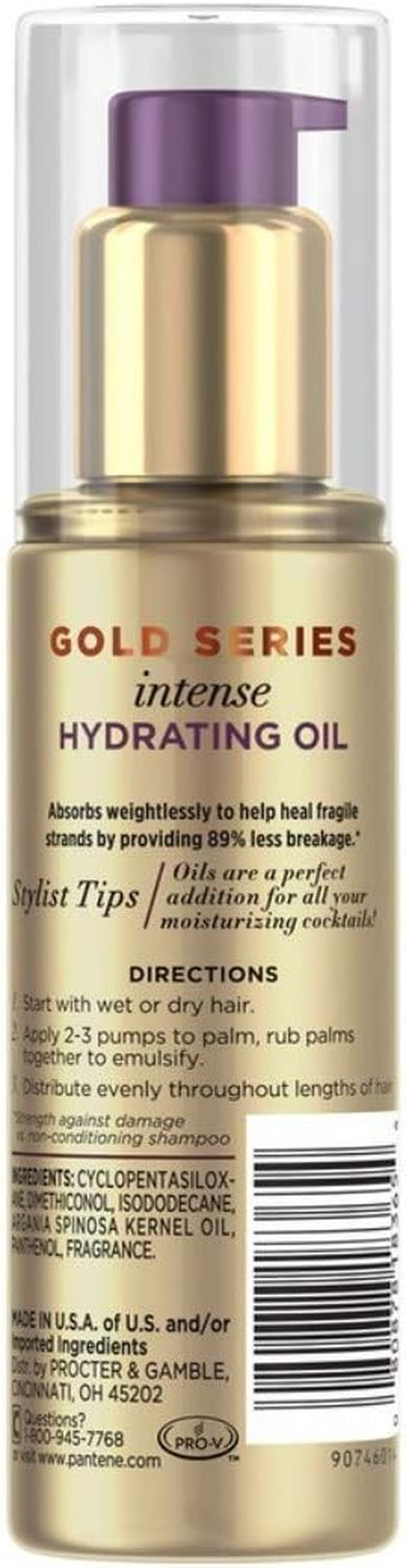 Pantene Gold Series Intense Hydrating Oil 3.2 Ounce (95Ml) (3 Pack)