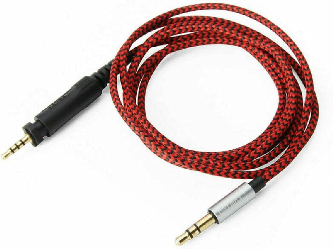 Durable Headphone Audio Nylon Cable Replacement for Shure SRH840 SRH940 SRH440 SRH750DJ
